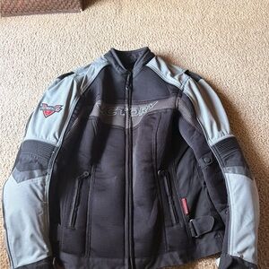 Victory Motorcycles Black and Light Gray Men's Motorcycle Jacket